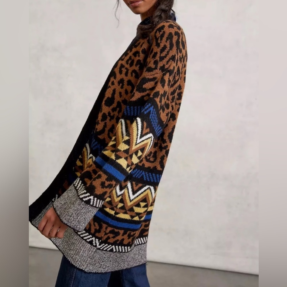 Anthropologie Marseille Leopard Cardigan - Picture 3 of 15
